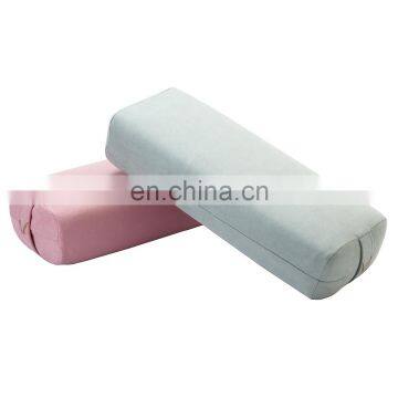 Harbour Organic Eco Friendly Pink Suede Fabric Rectangular Yoga Bolster