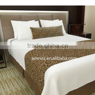 Luxury Decorative box pleated bed skirt bed skirting bed runner