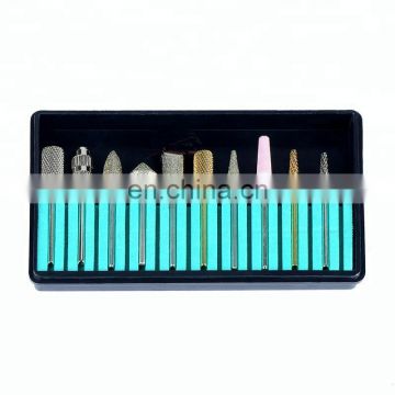 Professional Nail Bits Set 10 pcs Tungsten Ceramic Diamond Sand Band Rortary Burr