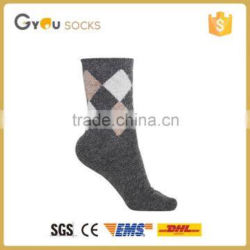 2016 Men winter diamon pattern warm wool socks OEM