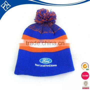 Men knitted pom pom crochet cotton beanie