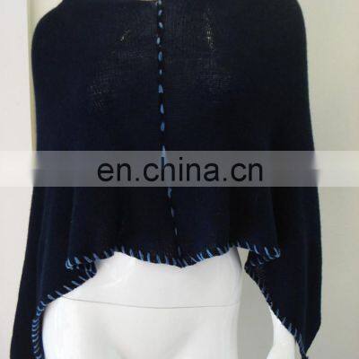 Buy Black Poncho Shawl Womens photo-2