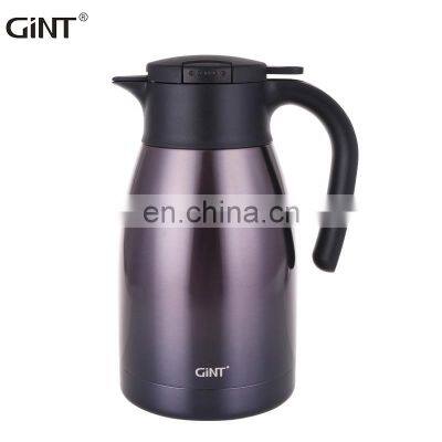 Hiking Sample Portable Modern Travel Car Hot Sale Double Wall Pump Coffee Pot Stainless Steel Vacuum Thermos Flask photo-3