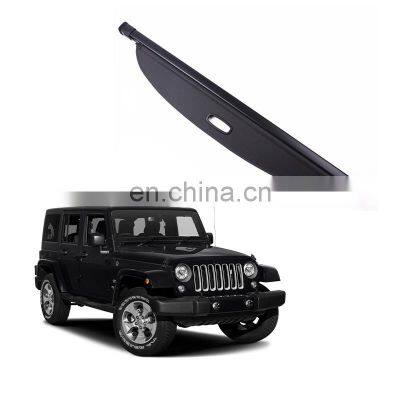 Retractable Trunk Security Shade Custom Fit Trunk Cargo Cover For Jeep Wrangler 2007-2017