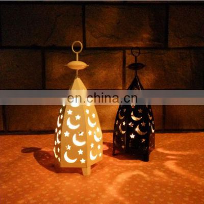 Wholesale 2021 New Design Moon&star Candle Lantern Mini Metal Candle Holder For Home Decoration