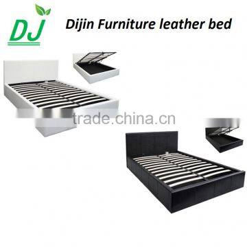 Modern Style Hot Sale Leather Bed Wood Double Bed Designs With Box Quality Choice photo-2