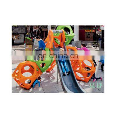 Plastic Outdoor Rock Climbing Plastic Slide Kids Playground Equipment Set