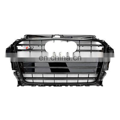 Front grill for Audi A3 material black S3 RS3 high quality radiator center grills S style 2014 2015 2016