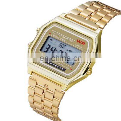 LED Digital Display Men Watches Brazil Dropshipping Chronograph Luminous Luxury Stylish Stainless Steel Wristwatch