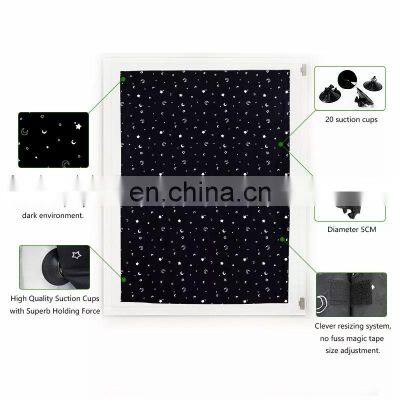 Adhesive Disc Travel Sunlight Blocking Curtaines Kid Blinds