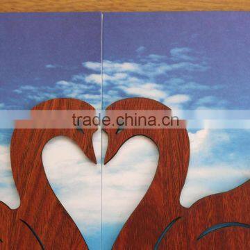 Ideal Products 2015 Perching Birds Folded Wooden Custom Invitation Cards photo-2
