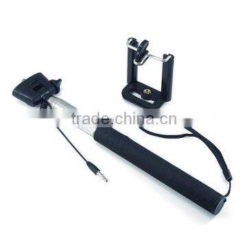 2015 Extendable Wired Selfie Stick Z07-5 Plus Handheld Telescoping Monopod Built-in Shutter With Mount Clip Phone