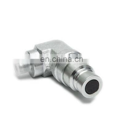 1/2'' JIC 7246788 Flat Face Hydraulic Quick Coupler 1/2 Body 90 Degree Elbow Flush Face Quick Coupler