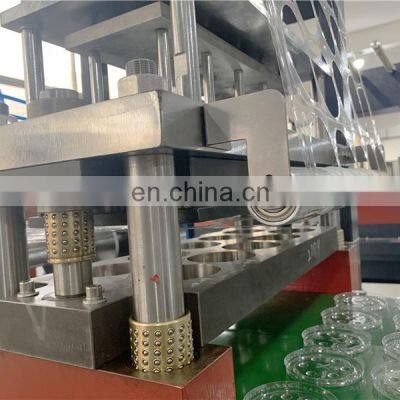 PCL420 Auto PVC PETG BOPS Drink Cup Lid Thermo Forming Machine, Food Packaging Plastic Tray Plate Making Equipment