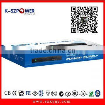 2015 K-126 YGY 12v cctv power box 12v 20a 18ch rack mount power supply for CCTV camera