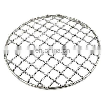 Hot Sale BBQ Stainless Steel Round Grill Mesh Removable Folding Barbecue Wire Mesh