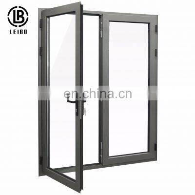 Aluminium Frameless Casement Door/commercial Glass Entry Door Main Gate Design