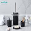Bathroom Accessories Products Sets Toilet Brush Holder Soap Dispenser Tooth Brush Holder Soap Dish Poly-resin With Painting