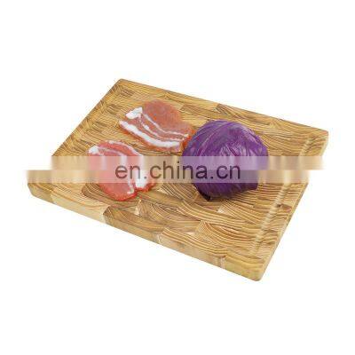 Premium Large End Grain Teak Wood Chopping Charcuterie Board Wood Cutting Board With Juice Groove photo-3