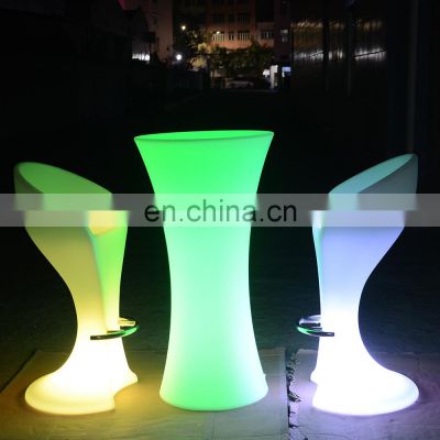 used restaurant table and chair /Led PE Light Up Chair for Restaurant Discotheque Pub Used Glowing Bar Table