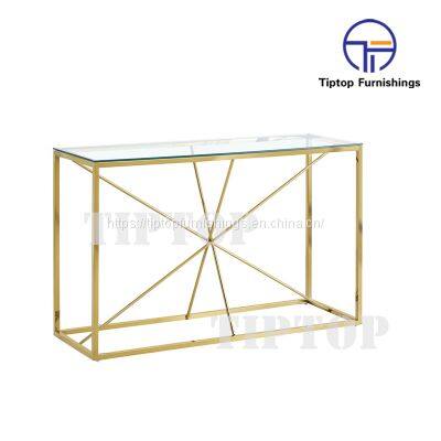 2022 luxury console table modern marble stainless steel console table with mirror