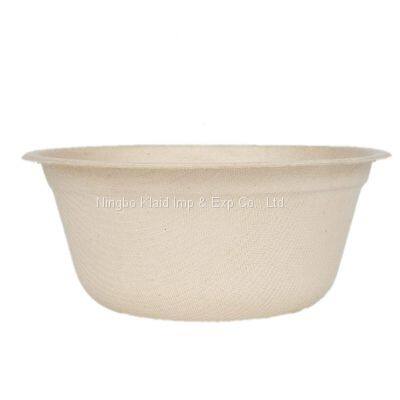 24oz 100% Biodegradable Compostable Disposable Bagasse Sugarcane Round Bowl (400/CS) photo-2