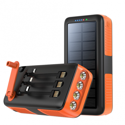 4 LED light big capacity power bank 63200mah solar battery