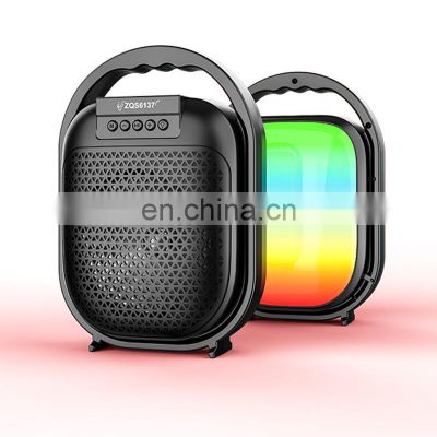 6.5 Inches 12W RGB Colorful Lamp Portable Wireless Speaker Party Stage Loud Sound Rechargeable Outdoor Bluetooth Speakers