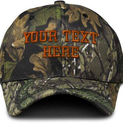 Camo Baseball Cap Custom Personalized Text Hunting Dad Hats