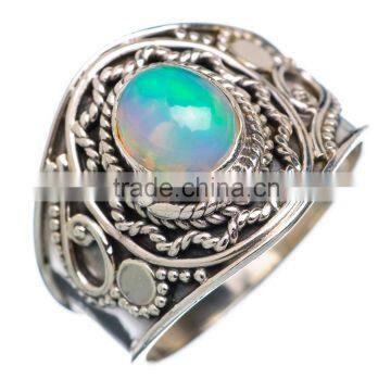 RARE ETHIOPIAN OPAL 925 STERLING SILVER RING ,925 STERLING SILVER JEWELRY WHOLE SALE,JEWELRY EXPORTER