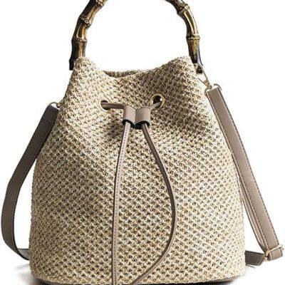 Women Woven Straw Bag Rattan Bag Tote Beach Bag