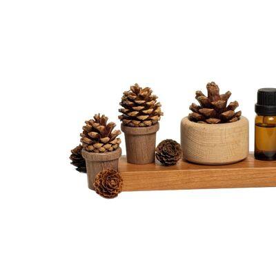 Solid Wood Natural Pine Cone Diffuser