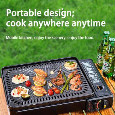 Four colors gas BBQ grill Flame Anywhere Portable Gas Grill for BBQ Camping Outdoor Cooking Travel-Compact Adventure-Ready CE certificate
