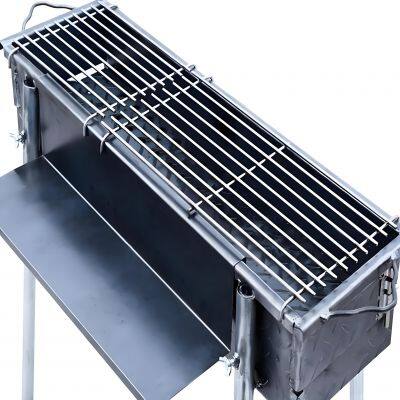 Portable BBQ Grill Folding Outdoor Charcoal Grill Table for Camping Alloy Steel Portable Outdoor BBQ Grill Three Size Folding Charcoal Grill