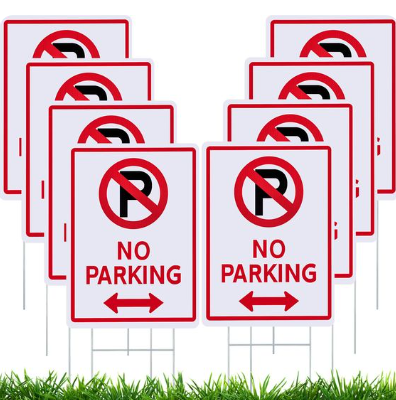 Custom 4mm Corrugated Plastic No Parking Signs – Weatherproof Outdoor Warning Boards photo-2