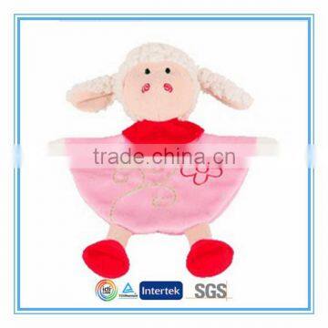 Lamb animal hand puppet and baby blanket