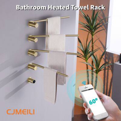 Bathroom Electric Heated Towel Rack, Towel Warmer for Bathroom, Wall Mounted Stainless Steel,2 Colours