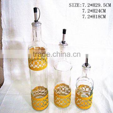 yellow glass oil bottle olive oil bottles yellow glass bottle