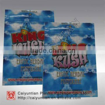 exclusive dealing king kush 4g and 10g herbal incense bag