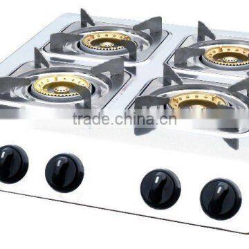 4 burner tabletop gas hob with high efficiency burning