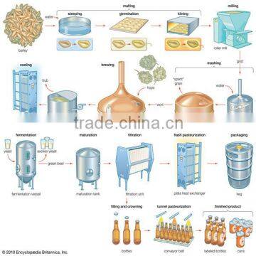 micro brewery beer plant/brewing production line