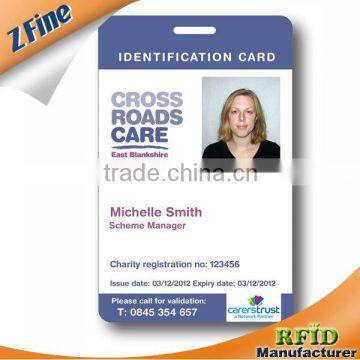 Plastic Photo ID Card with Magnetic Strip have a hole