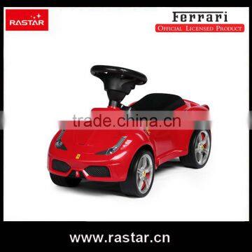 Rastar toy made in china Ferrari licensed children manual ride on car toy