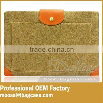Camel Felt Laptop Bag With PU Strap For Amazon Brand Seller photo-3