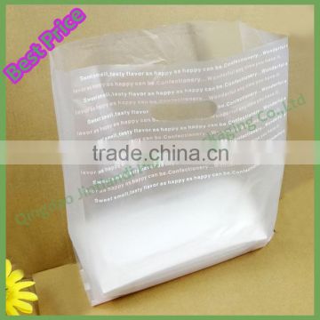 Wholesale Transparent Custom Printed Side Gusset LDPE Plastic Packaging Bag with Die Cut Handle