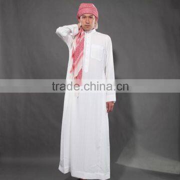 Arabic thobe jubba for men long sleeve daffah thobe muslim Qatar Style Robes thawb Jilbab wholesale