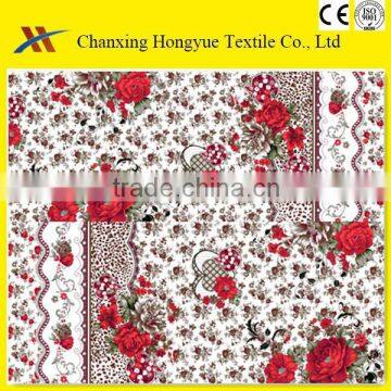 factory designs microfiber 100%polyester printed fabric/brushed soft fabric for home textile