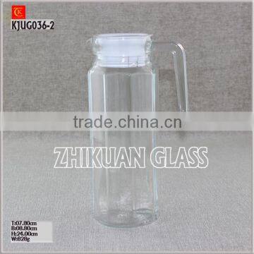 Hot sales Juice Glass Jug Glass Juice Flask with Lid Glass watering can