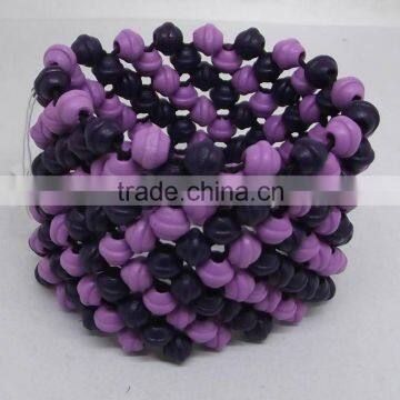 beaded coil bracelet