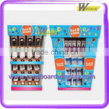 POP Back to school stationery cardboard pallet display stand